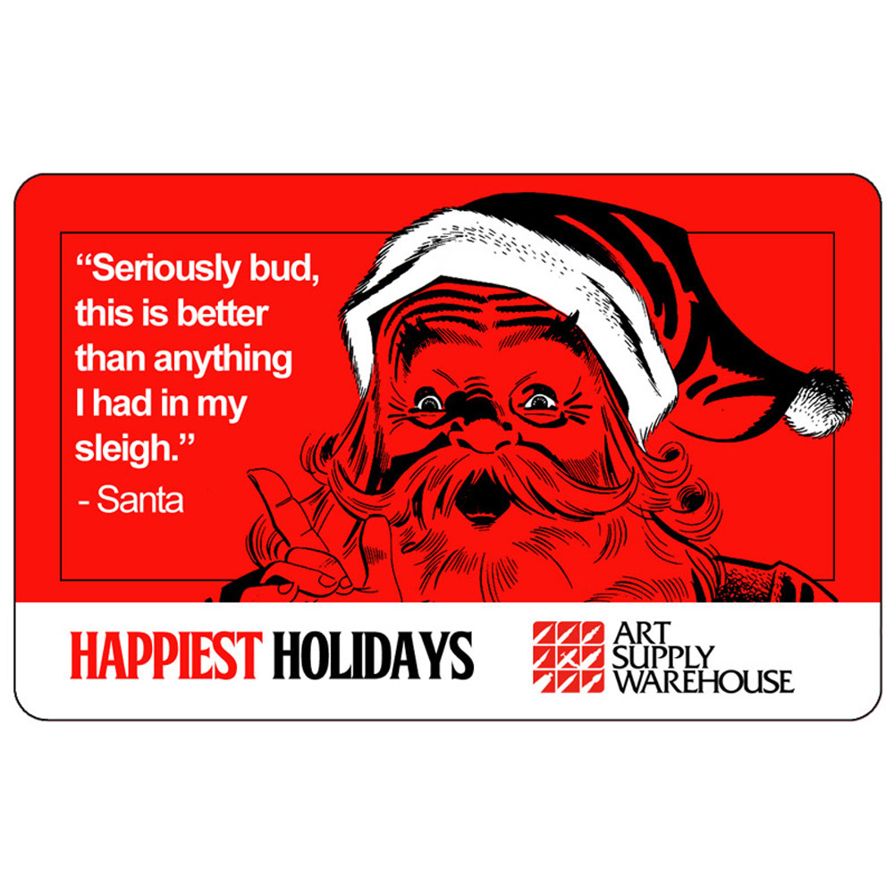 Art Supply Warehouse Gift Card $100 "Santa"