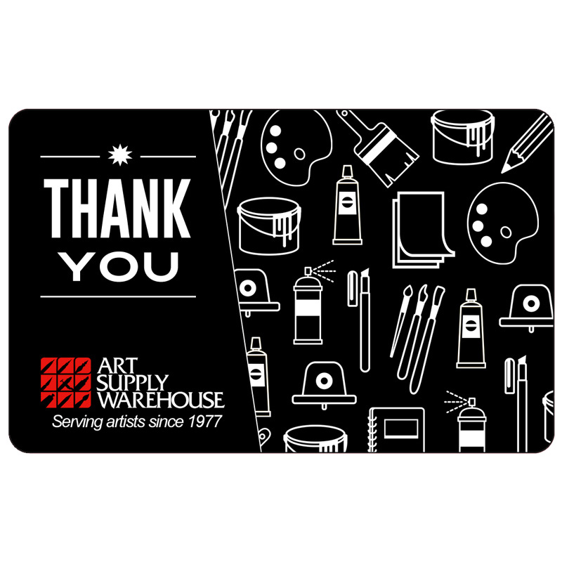 Art Supply Warehouse Gift Card $100 "Thank You"