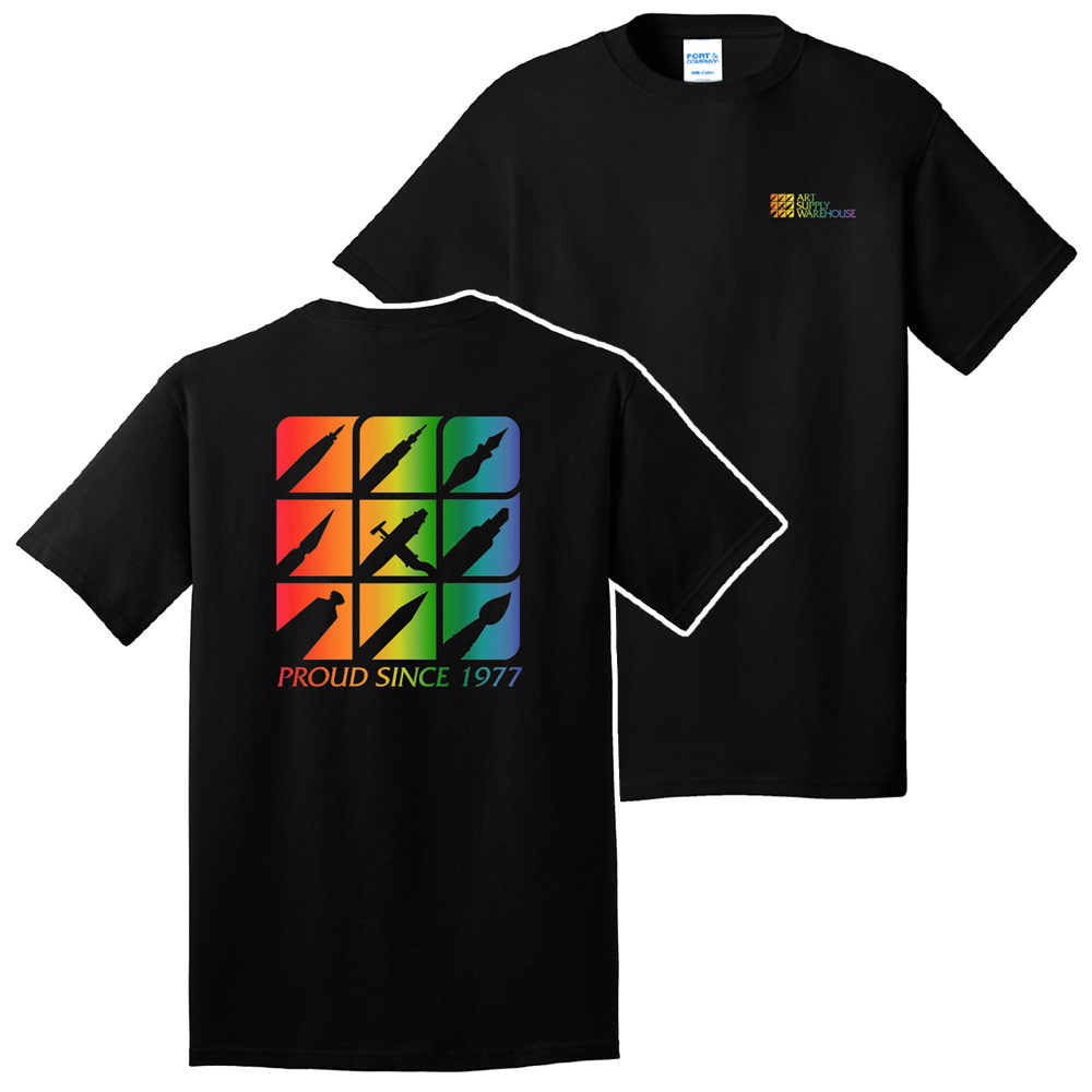ASW Pride T-Shirt 2024 Black/Rainbow Size S