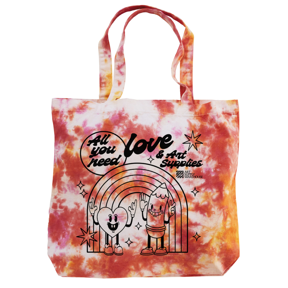 ASW Tote Bag All You Need Is Love & Art Supplies
