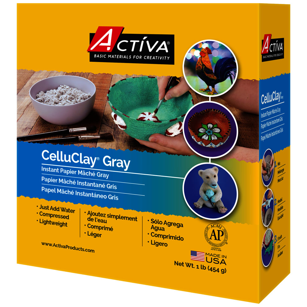 Departments - CelluClay Instant Papier Mache 1lb Gray