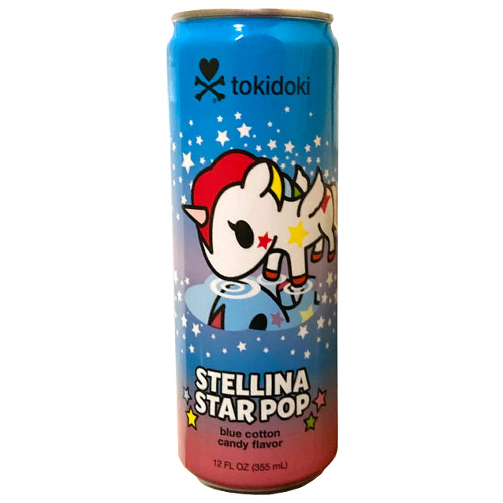 Boston America Tokidoki Stellina Star Pop Blue Cotton Candy Drink 12oz