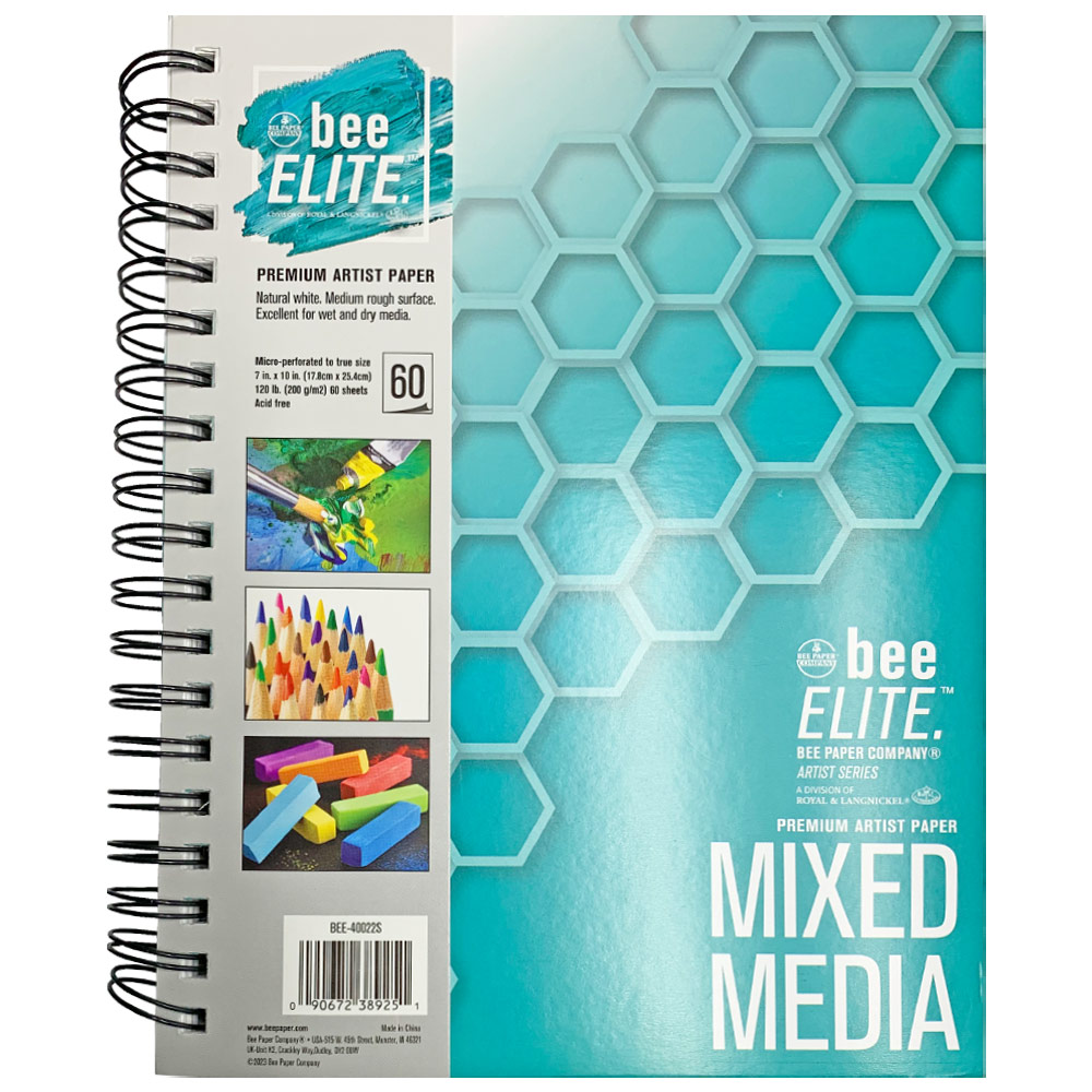 Bee Paper Bee ELITE Artist Premium Mixed Media Book 60 Sheets 7"x10"