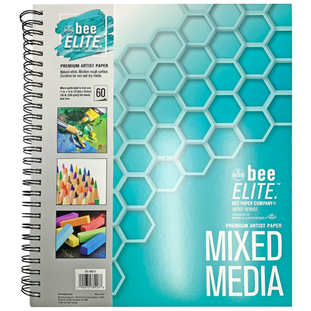 Bee Paper Bee ELITE Artist Premium Mixed Media Book 60 Sheets 11"x14"