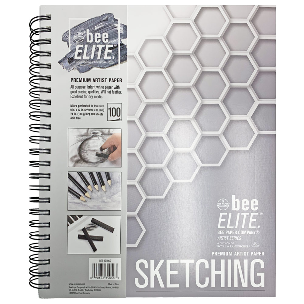 Bee Paper Bee ELITE Artist Premium Sketching Paper Pad 100 Sheets 9"x12"