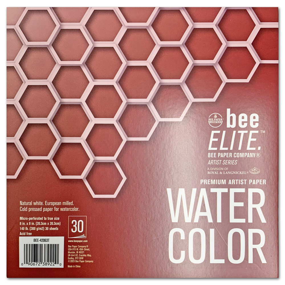 Bee Paper Bee ELITE Artist Premium Watercolor Paper Pad 30 Sheets 8"x8"