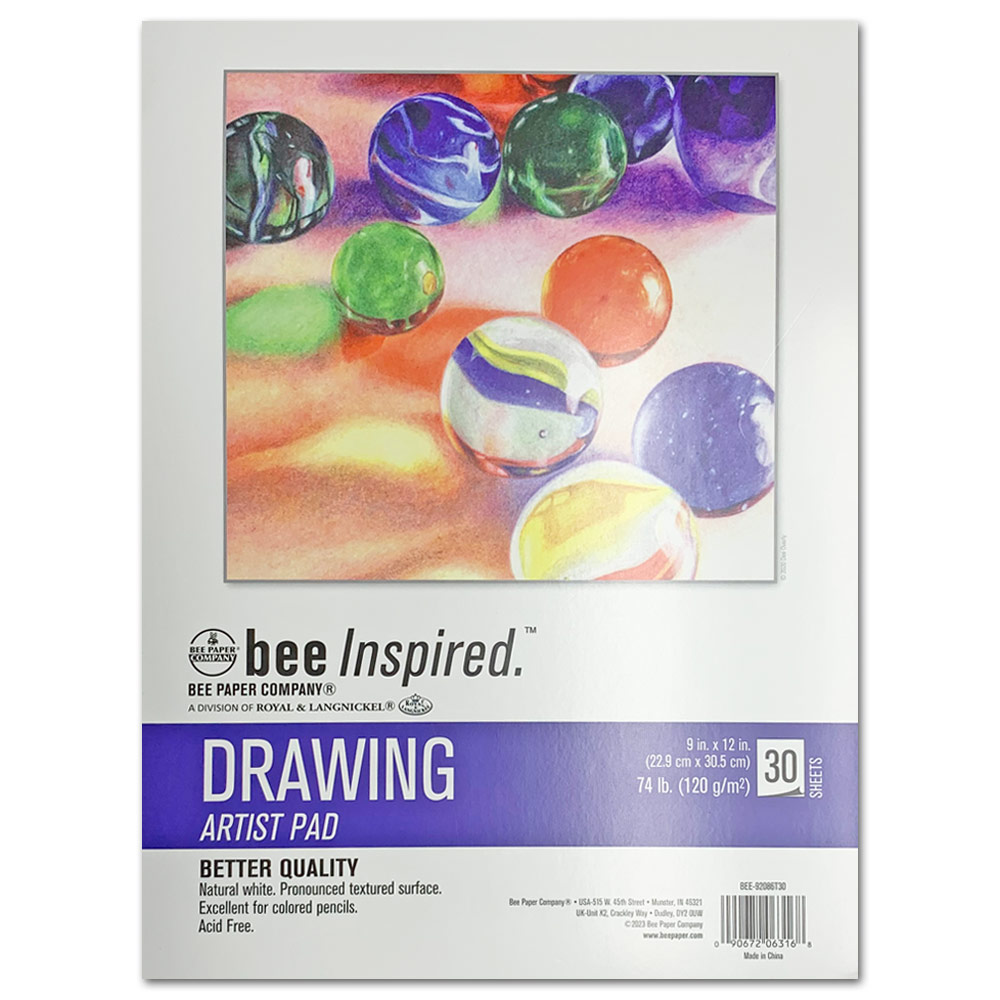 Bee Paper Bee Inspired Artist Drawing Paper Pad 30 Sheets 9"x12"