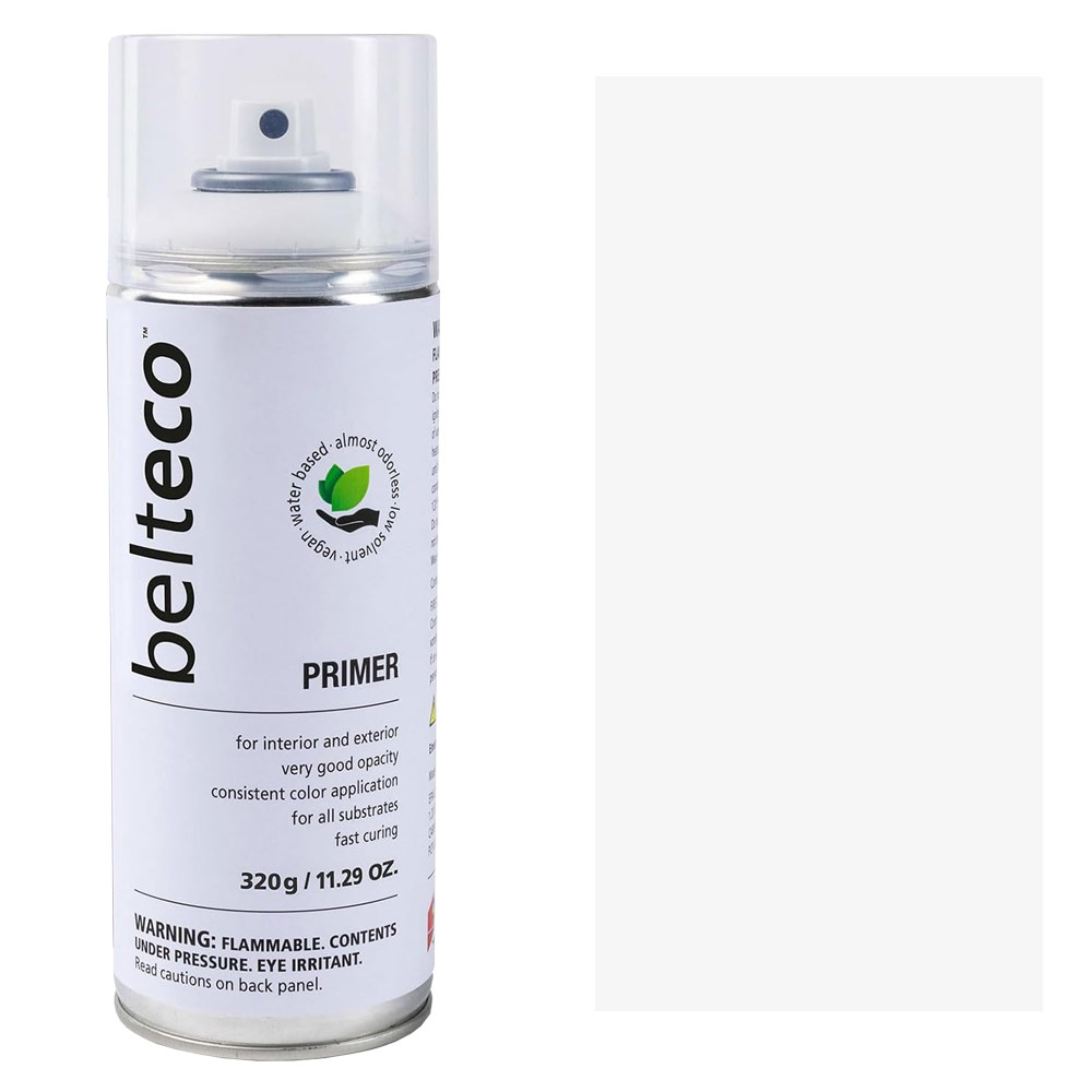 Belteco Water-Based Spray Paint 11.29oz Matte Primer White