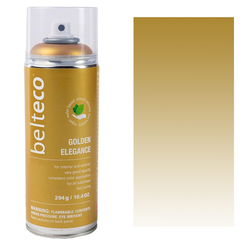 Belteco Water-Based Spray Paint 11.29oz Semi Gloss Golden Elegance