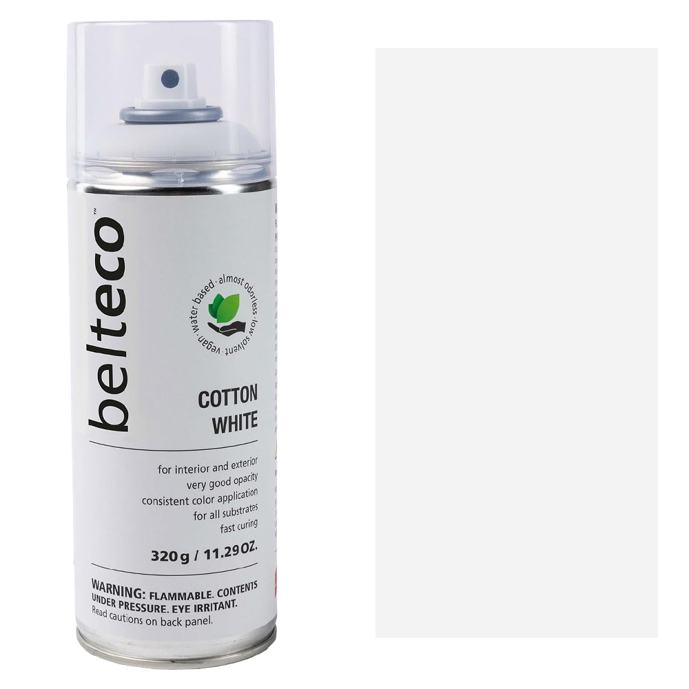 Belteco Water-Based Spray Paint 11.29oz Matte Cotton White