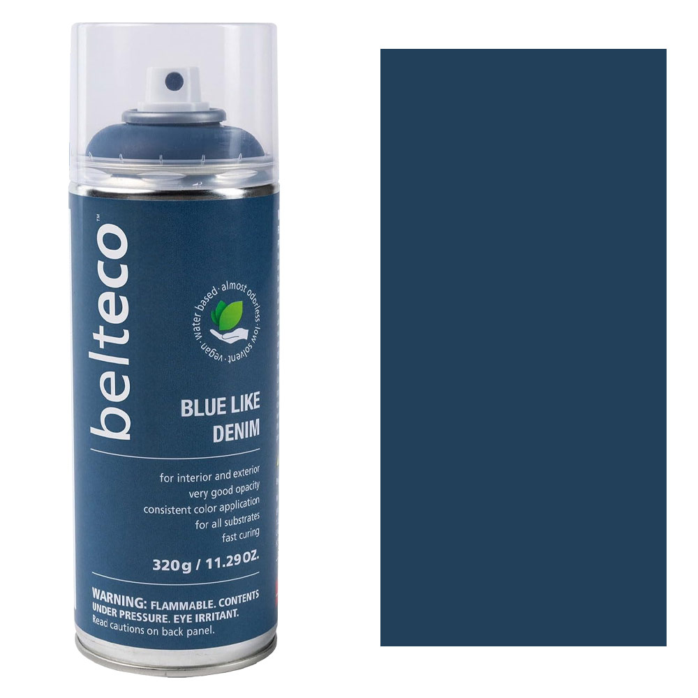 Belteco Water-Based Spray Paint 11.29oz Matte Blue Like Denim