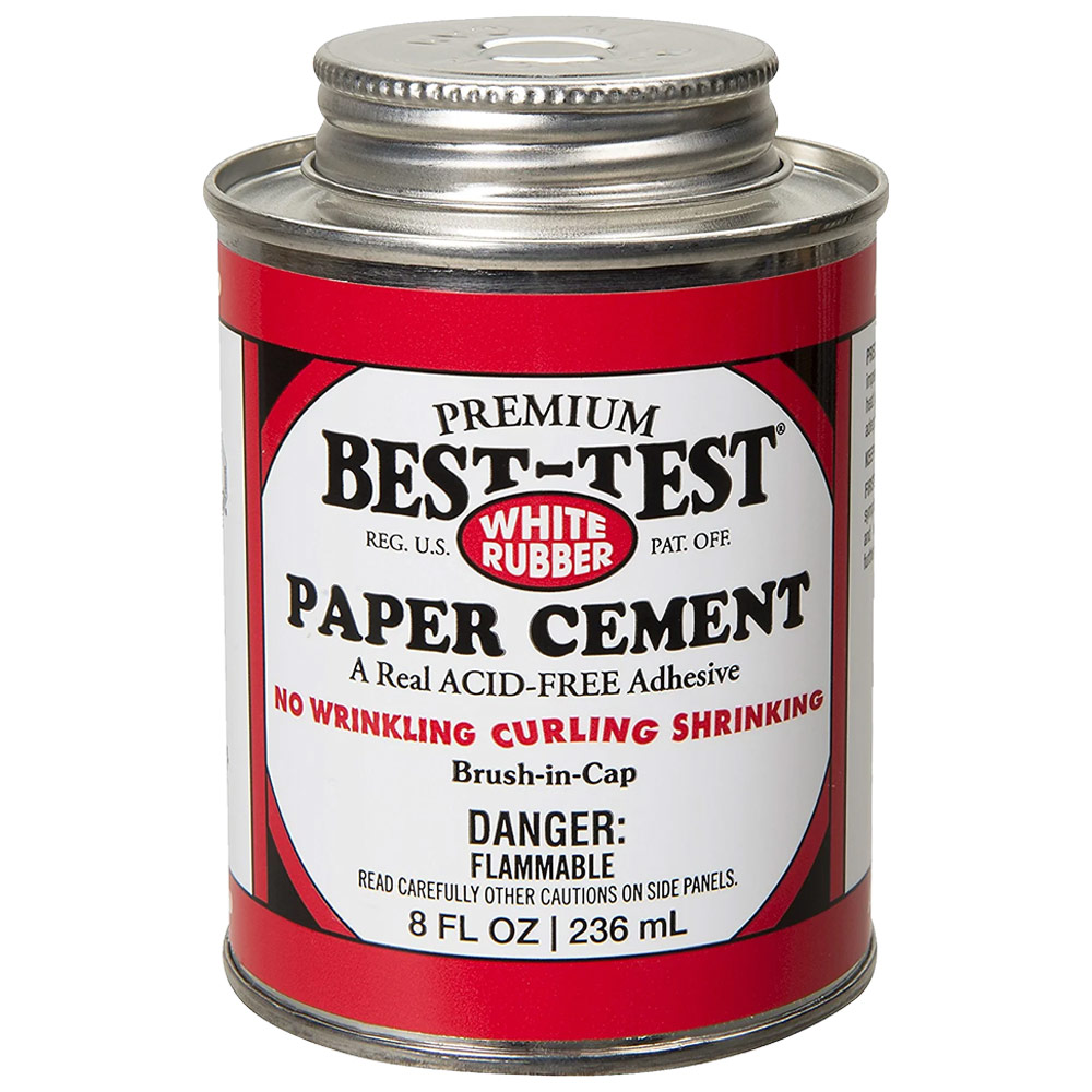 Best-Test White Rubber Paper Cement 8oz