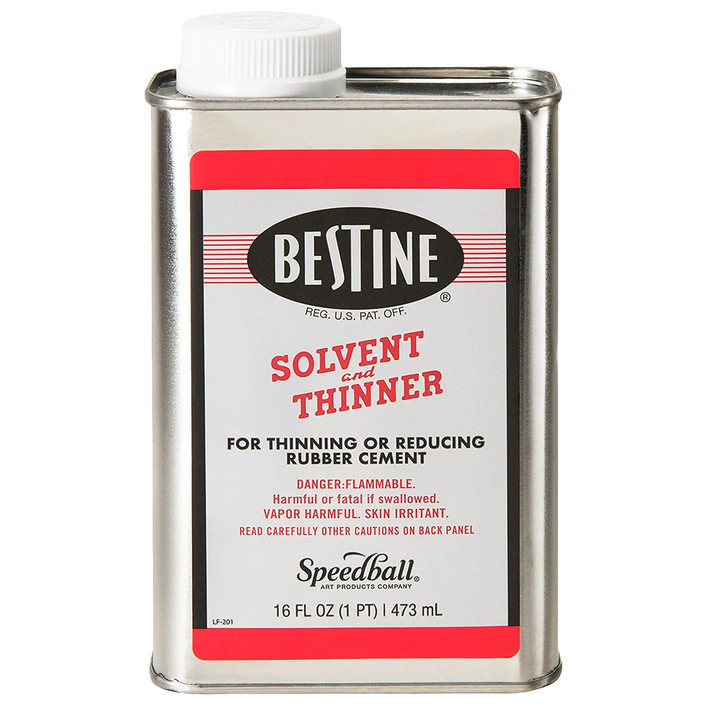 Bestine Rubber Cement Solvent & Thinner 16oz