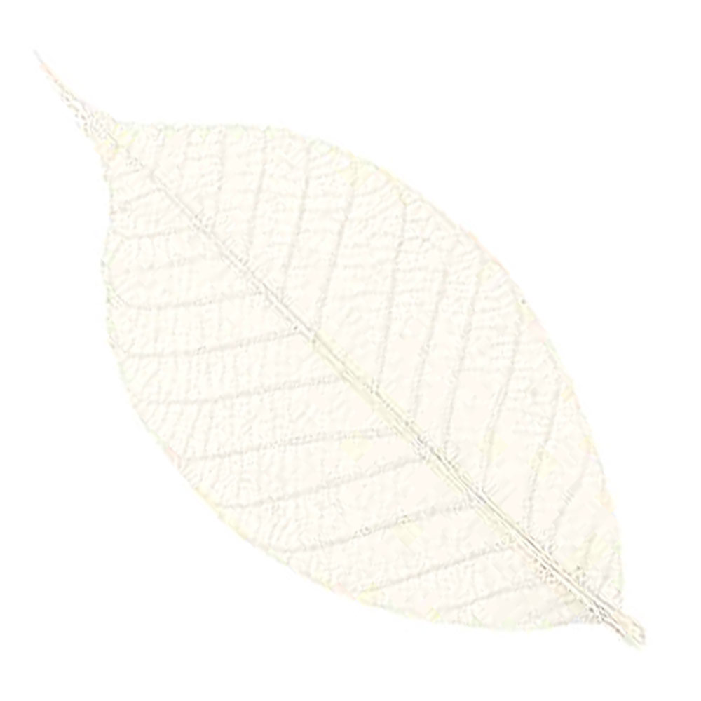 Black Ink Rubber Leaves 10 Pack White 3"