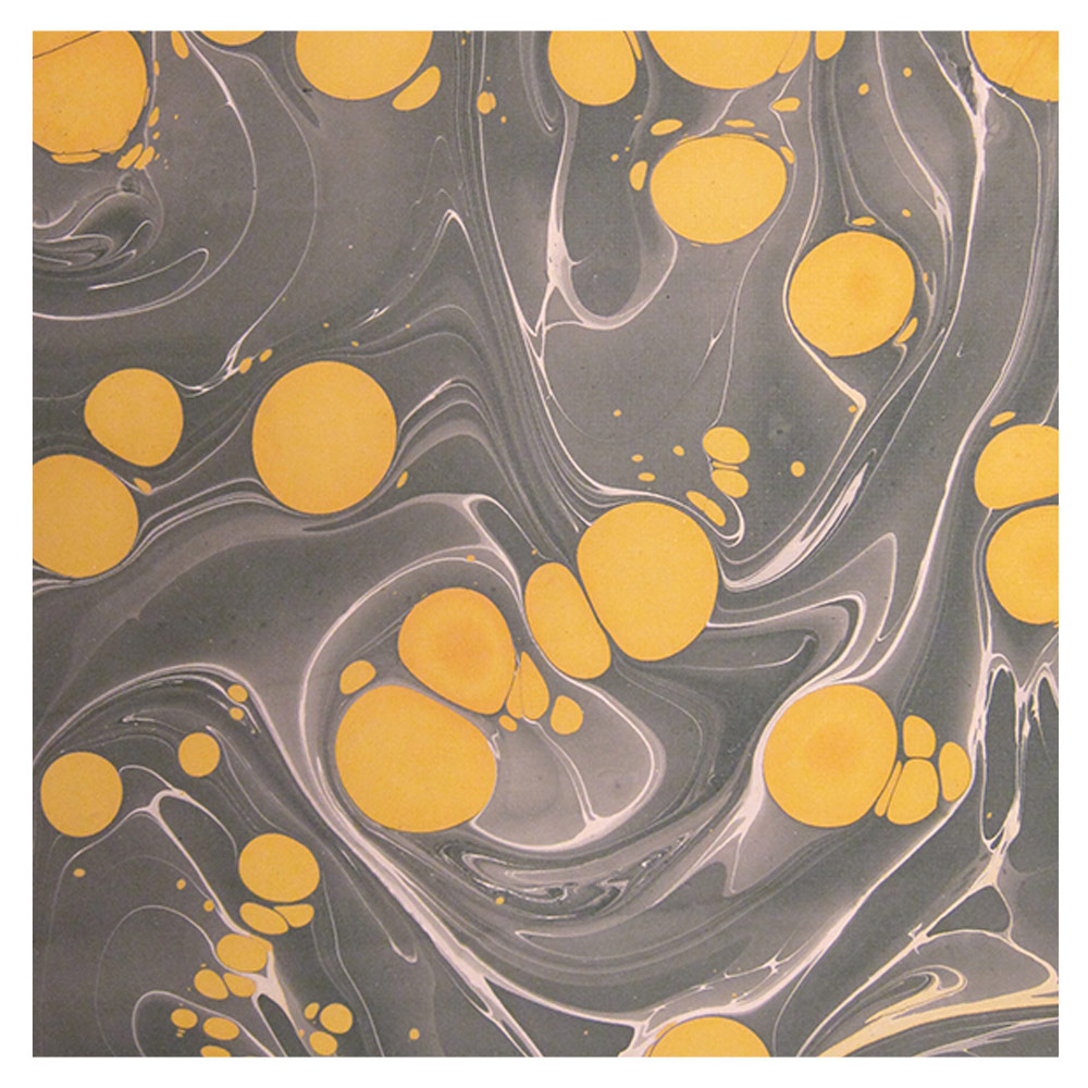 Black Ink Indian Marbled Molecular Paper 22"x30" Peach/Grey/Blush