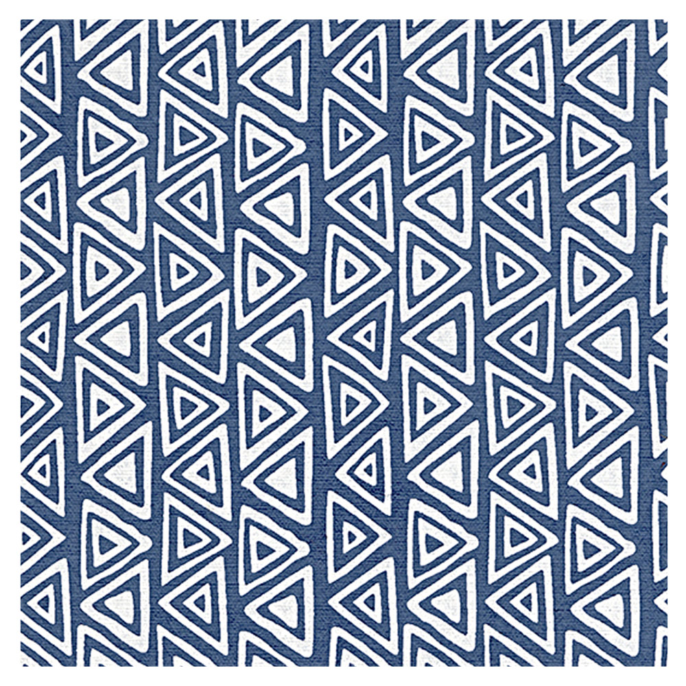 Black Ink Indian Frieze Paper 22"x30" White/Copenhagen Blue