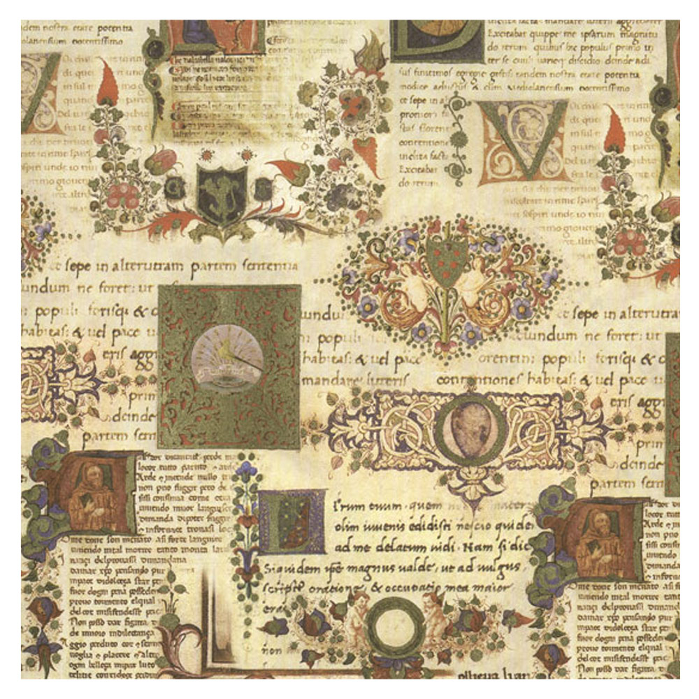 Black Ink Italian Florentine Paper 27"x36" Renaissance Manuscript