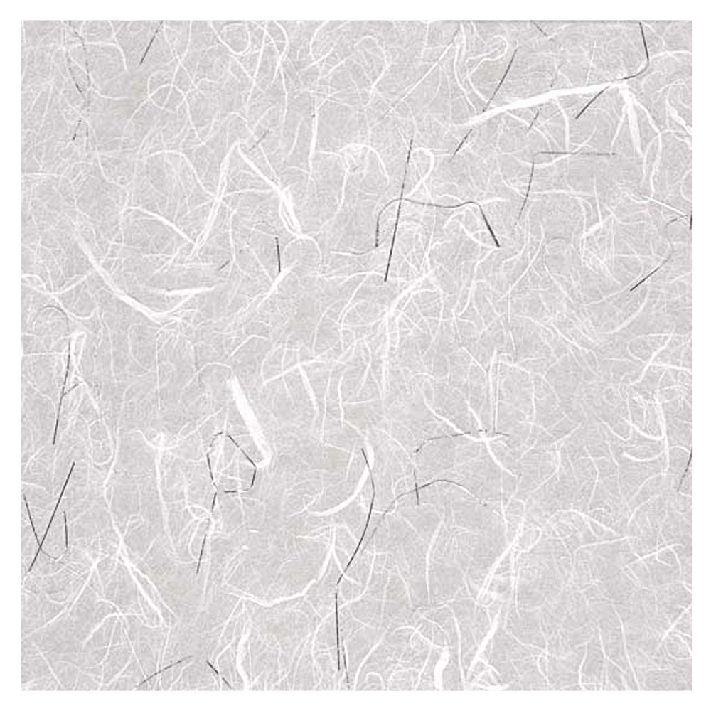 Black Ink Unryu Paper 8.5"x11" White w/ Silver Thread