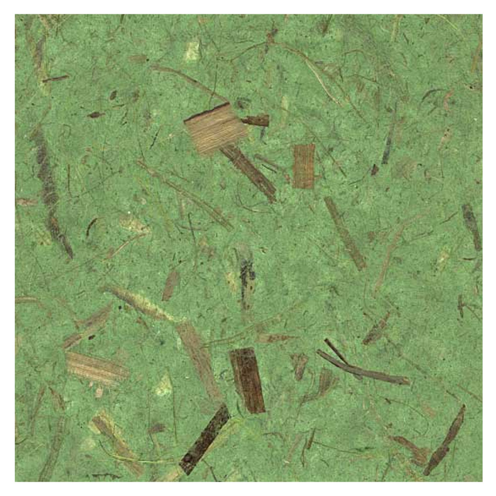 Black Ink Thai Banana Kozo Paper 8.5"x11" Green