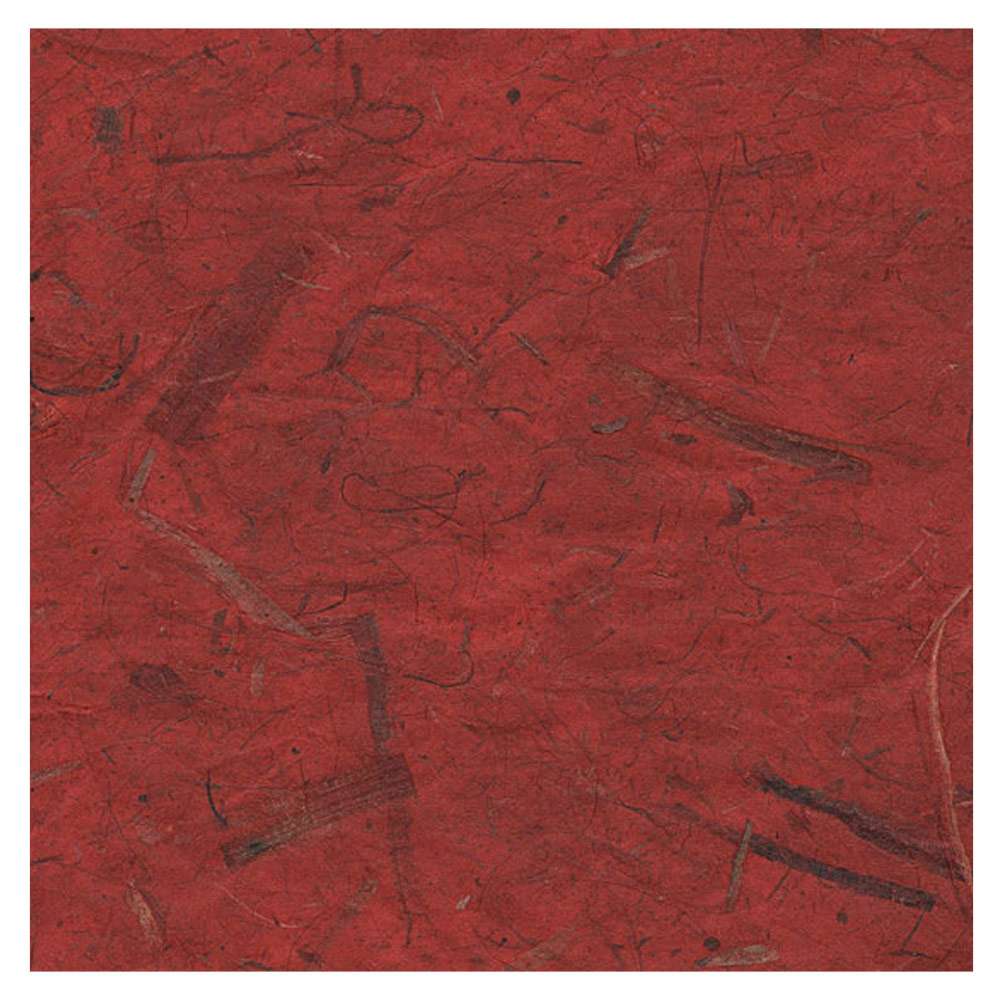 Black Ink Thai Banana Kozo Paper 8.5"x11" True Red