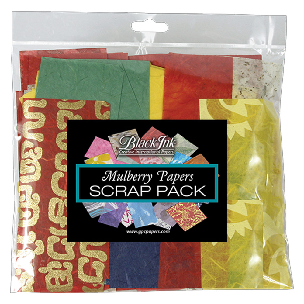 Black Ink Mulberry Paper Scrap 300 Pack 7"x6.5"