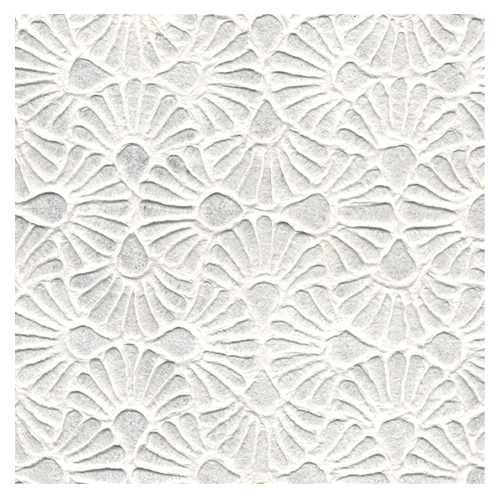 Black Ink Heavy Embossed Uchiwa Paper 21"x31" Natural White