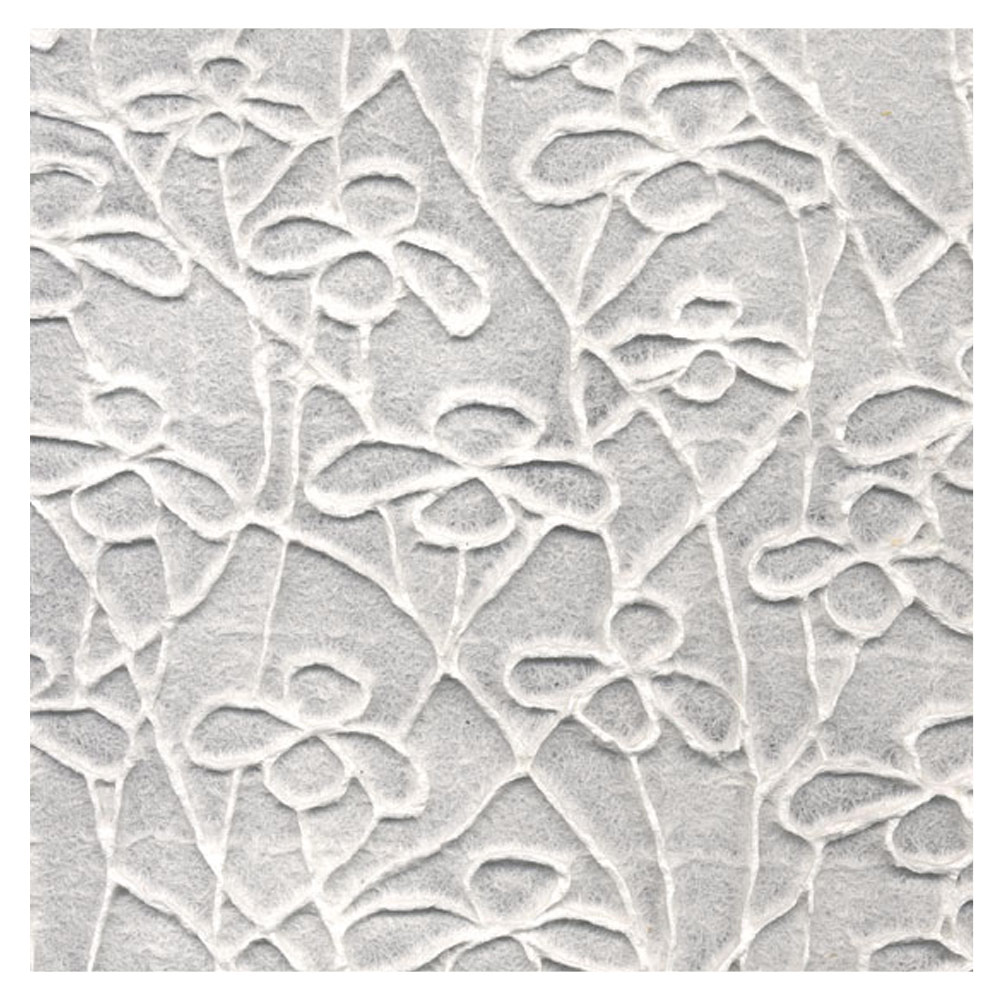 Black Ink Heavy Embossed Lucky Clovers Paper 22"x30" White