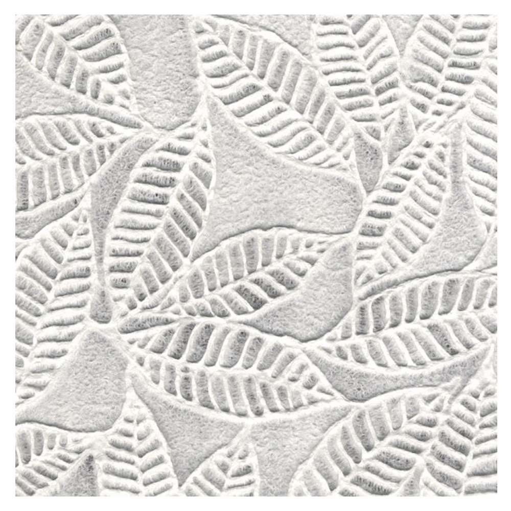 Black Ink Heavy Embossed Ficus Leaves Paper 22"x30" White