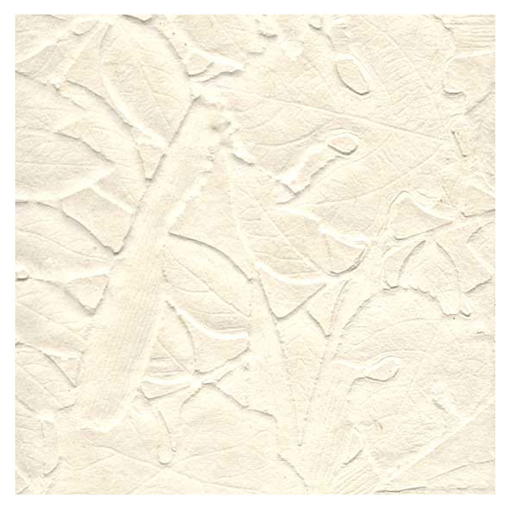 Black Ink Embossed Leaves & Branches Paper 22"x30" Natural White