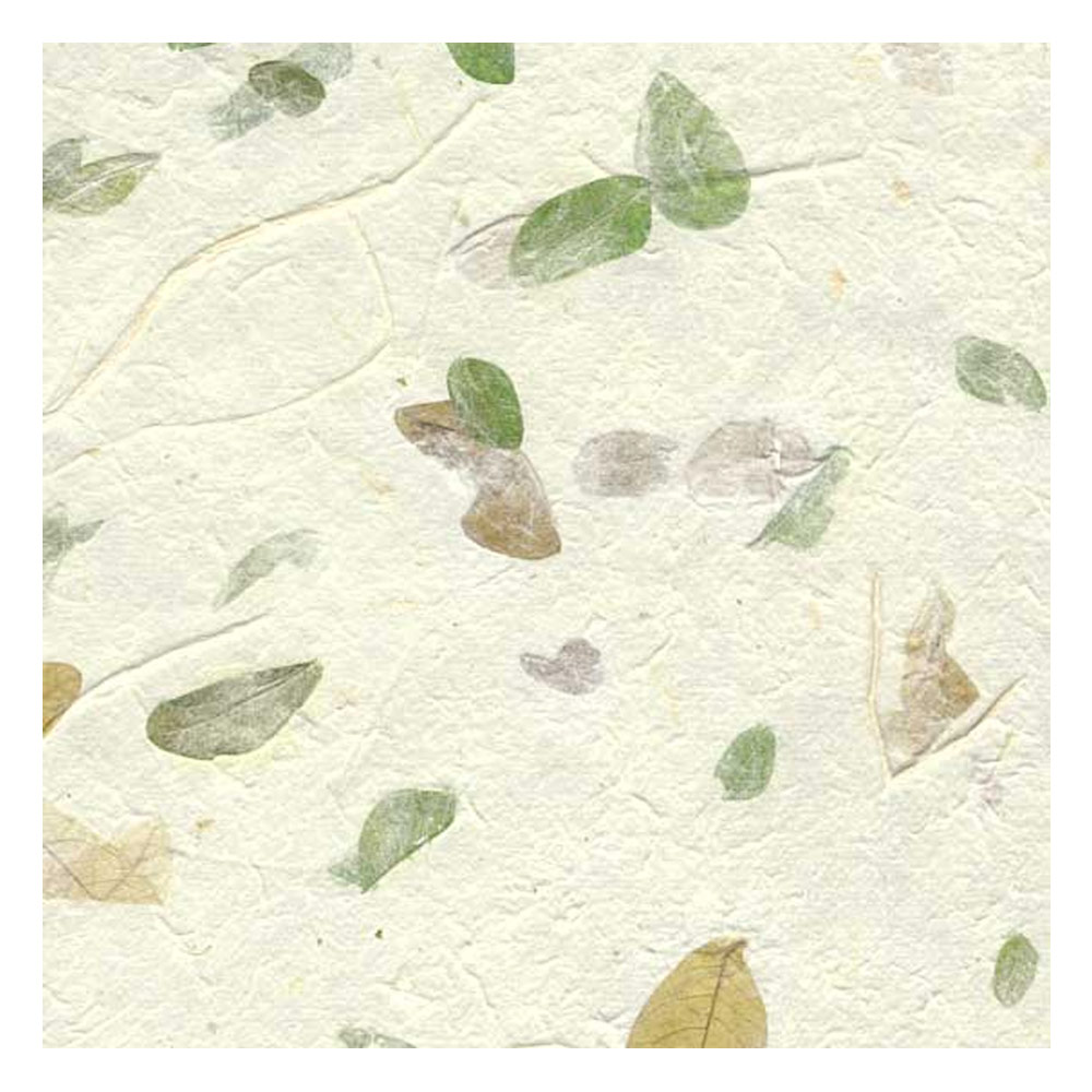 Black Ink Garden Series Raintree Leaves Paper 22"x30" Natural White