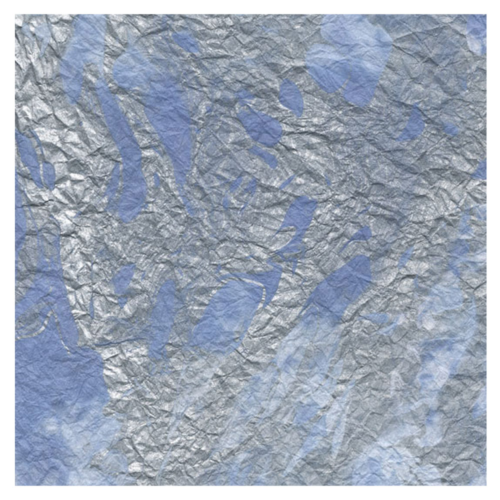 Black Ink Marbled Momi Paper 24"x36" Sky/Silver