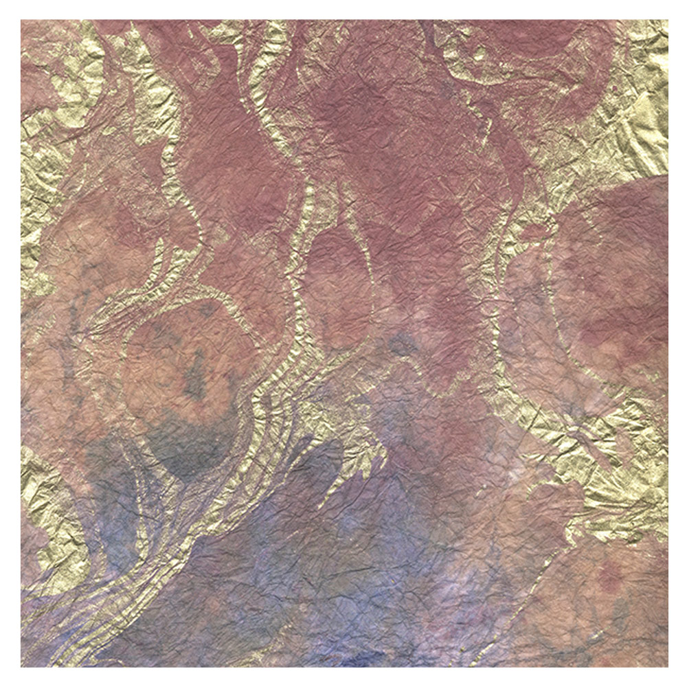 Black Ink Marbled Carnivale Momi Paper 24"x36" Peach/Blue/Pink/Gold