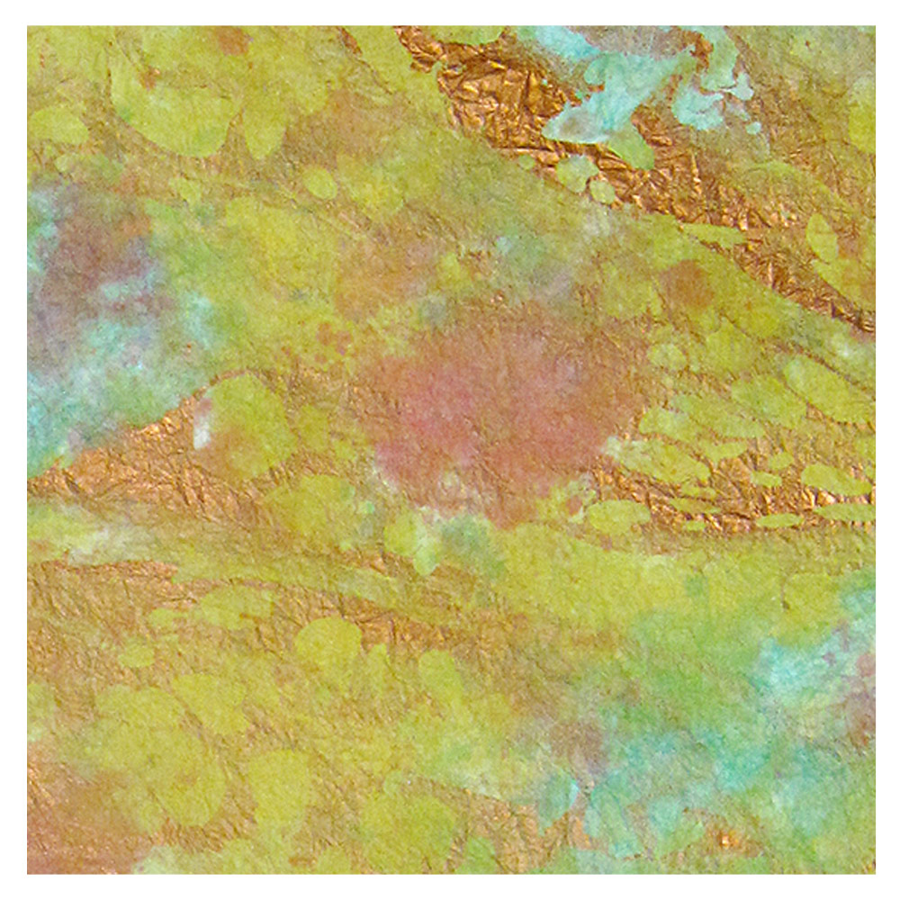 Black Ink Marbled Tropical Reef Momi Paper 24"x36" Green/Blue/Pink/Copper