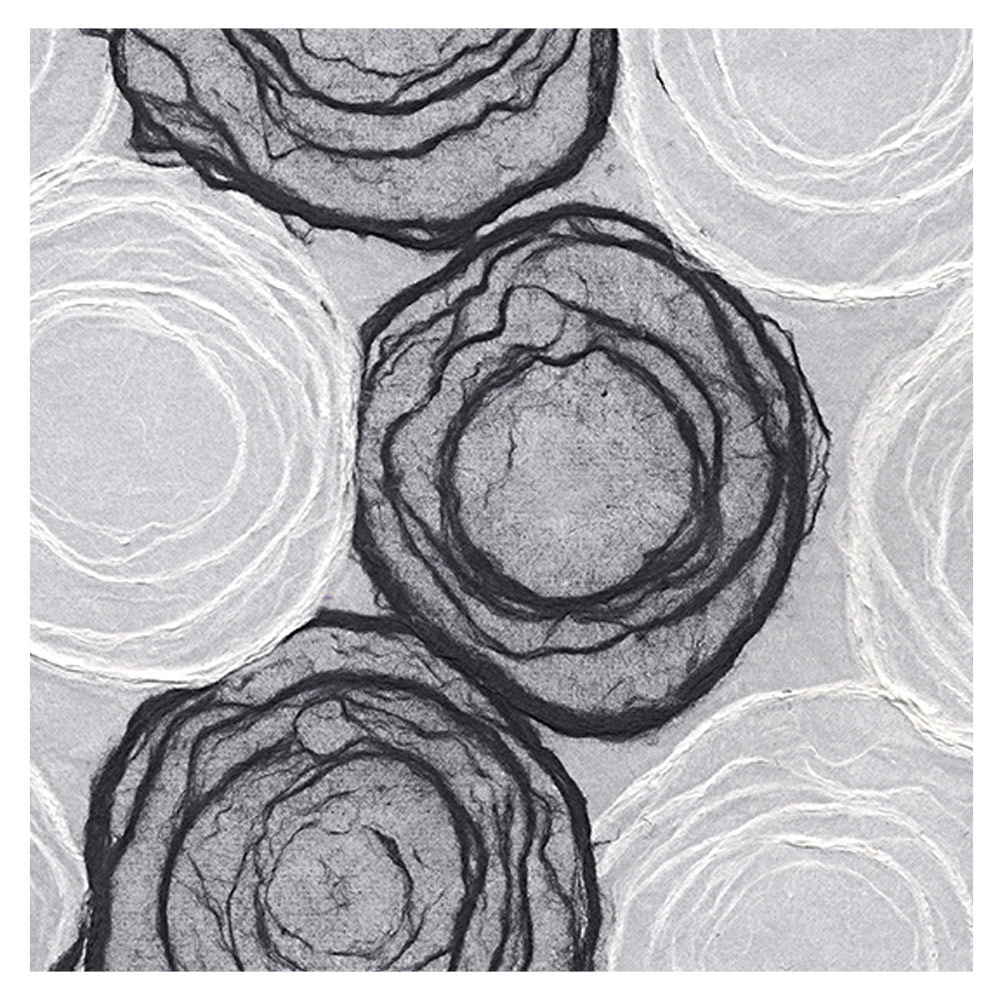 Black Ink Sheer Mulberry Whimzy Paper 25"x37" Black/White