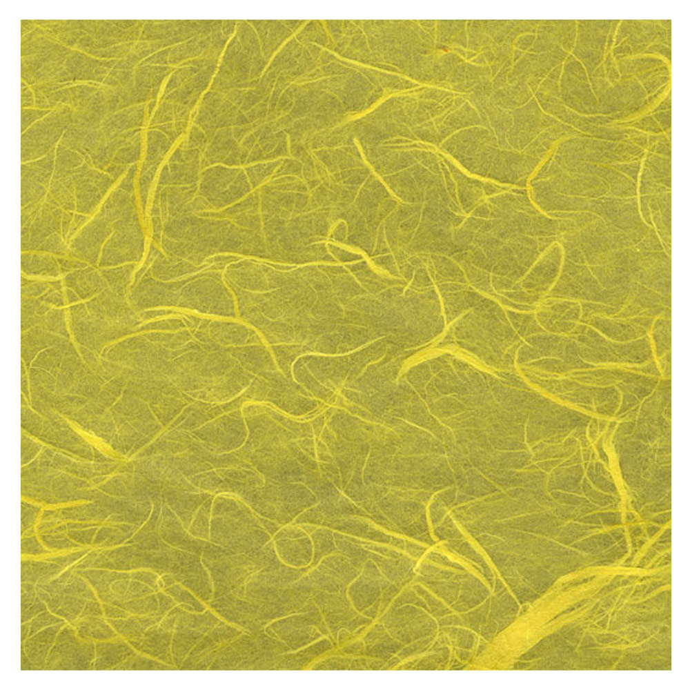 Black Ink Unryu Mulberry Paper 25"x37" Bright Yellow