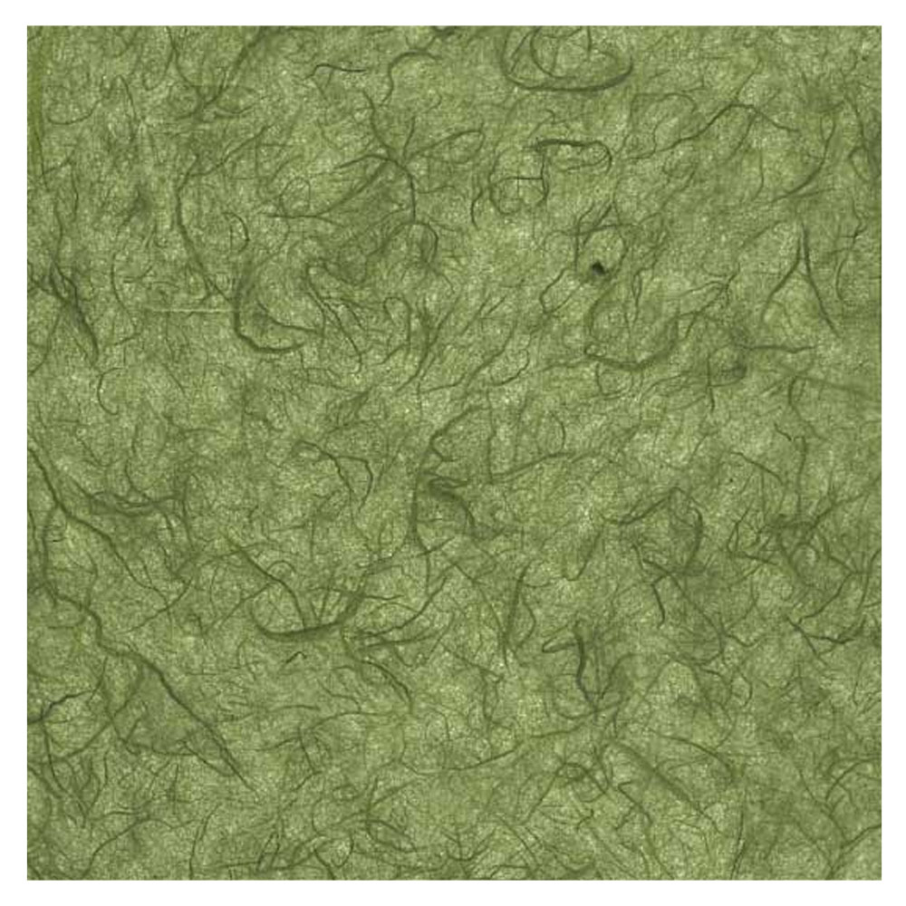 Black Ink Unryu Mulberry Paper 25"x37" Forest Green