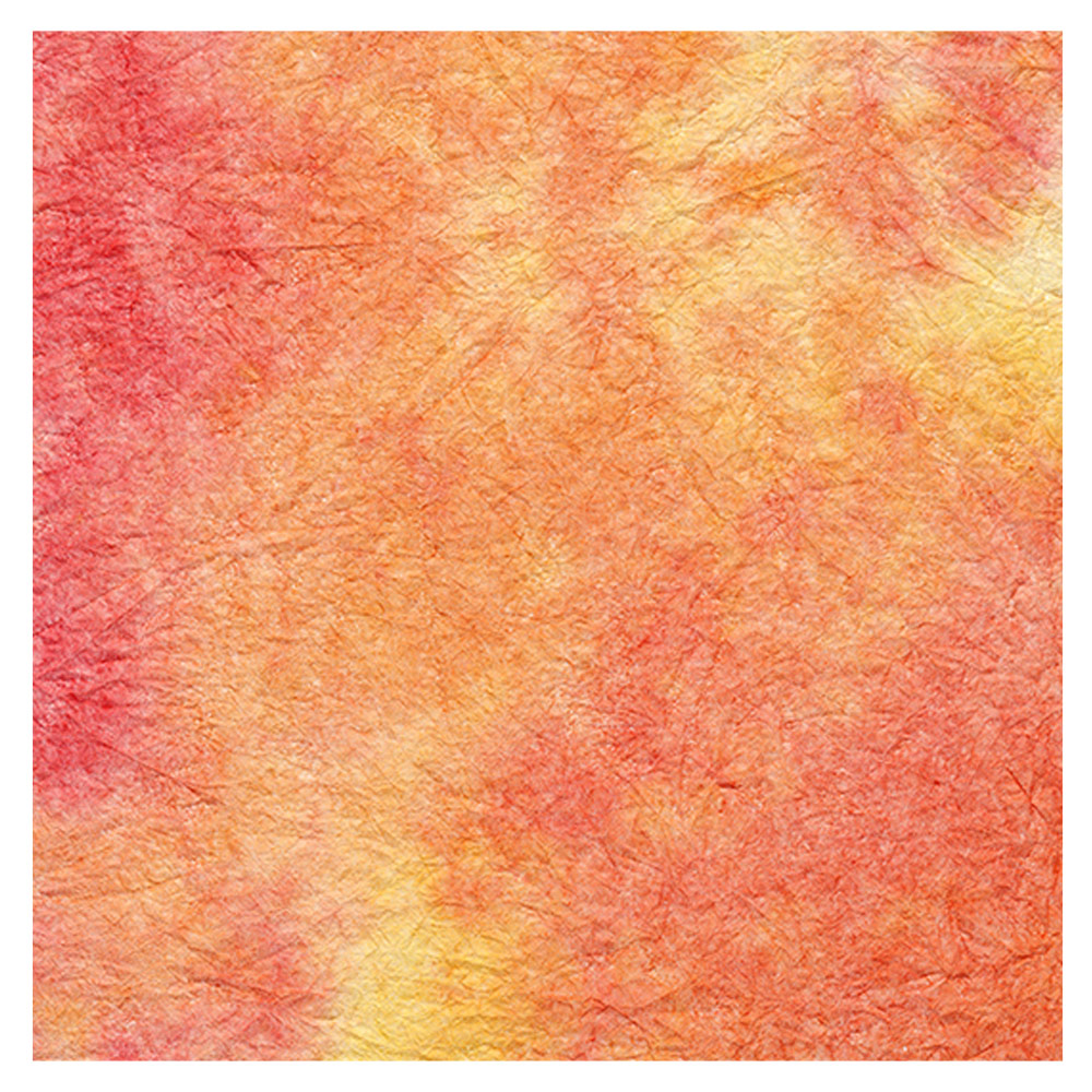 Black Ink Marbled Sheer Watercolor Momi Paper 23"x34" Orange/Red