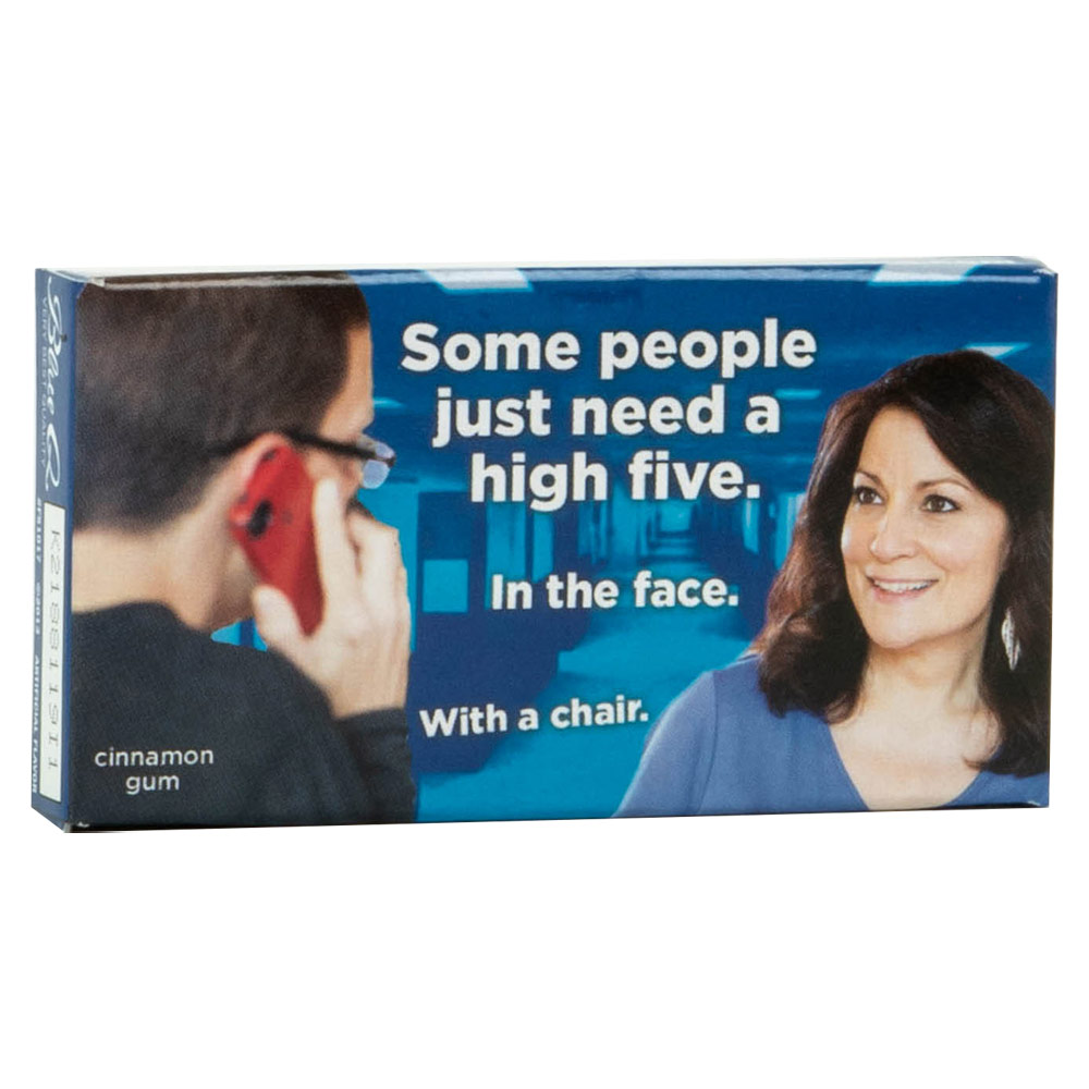 Blue Q Cinnamon Gum 8 Piece Some People Just Need A High Five