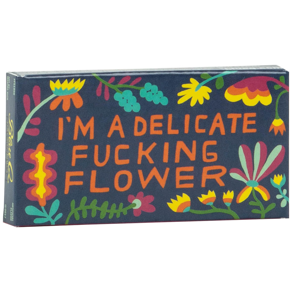 Blue Q Cinnamon Gum 8 Piece I'm A Delicate Fucking Flower