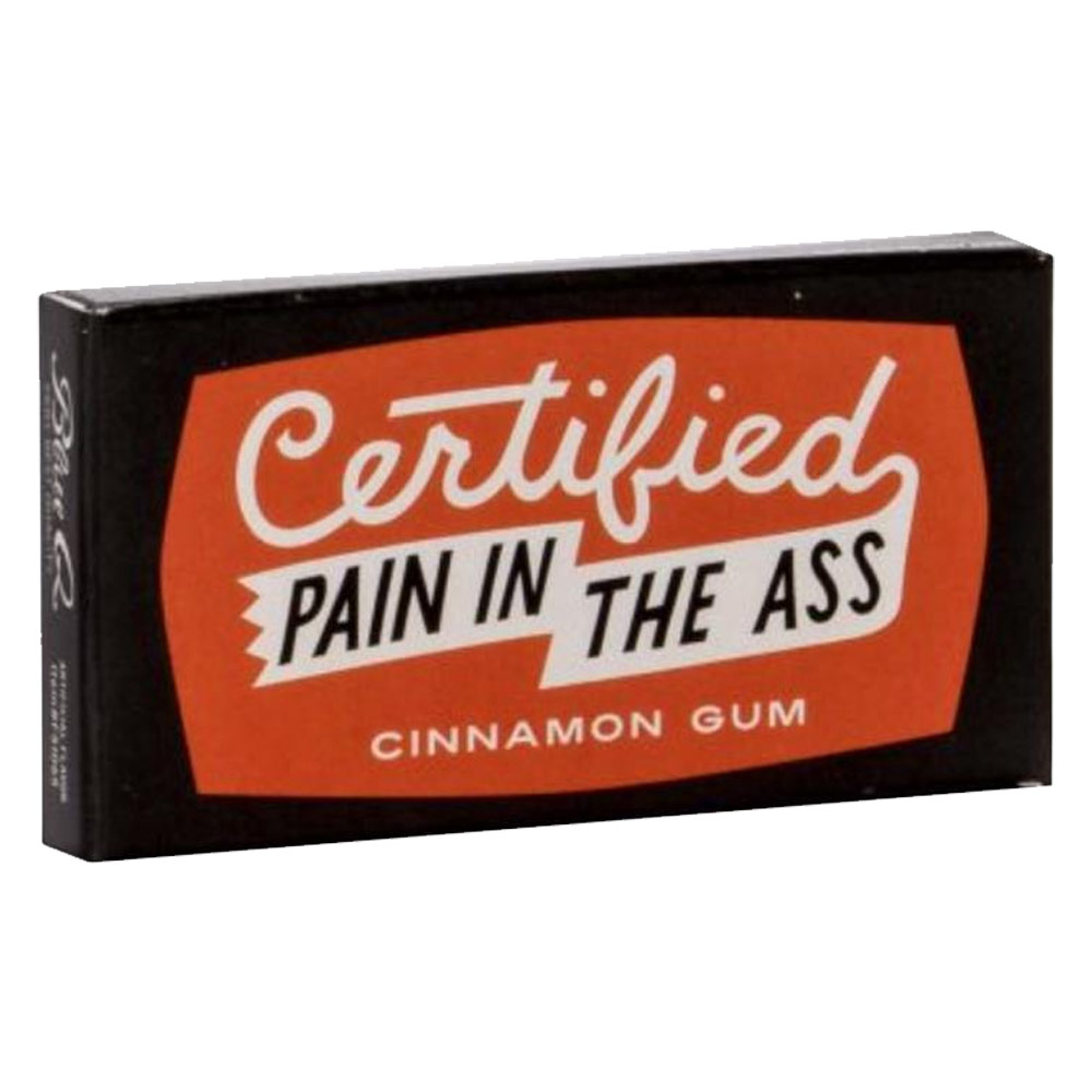 Blue Q Cinnamon Gum 8 Piece Certified Pain In The Ass