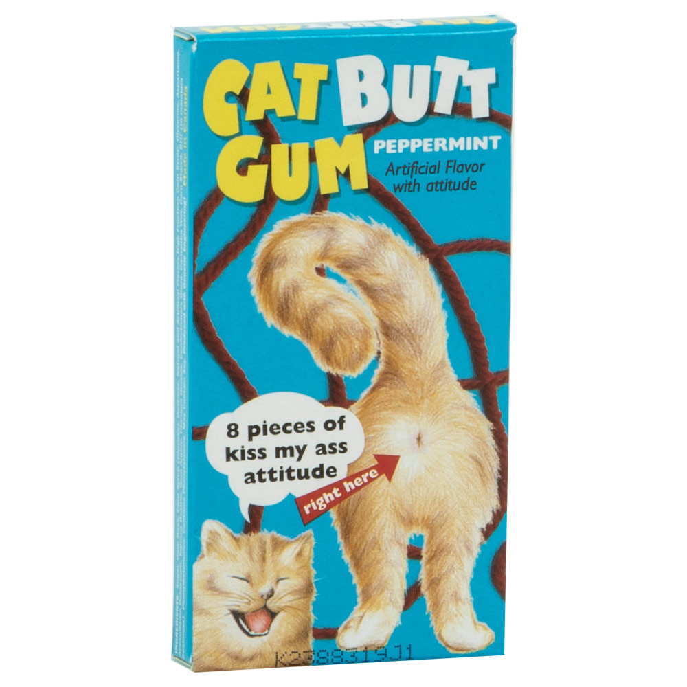 Blue Q Mint Gum 8 Piece Cat Butt