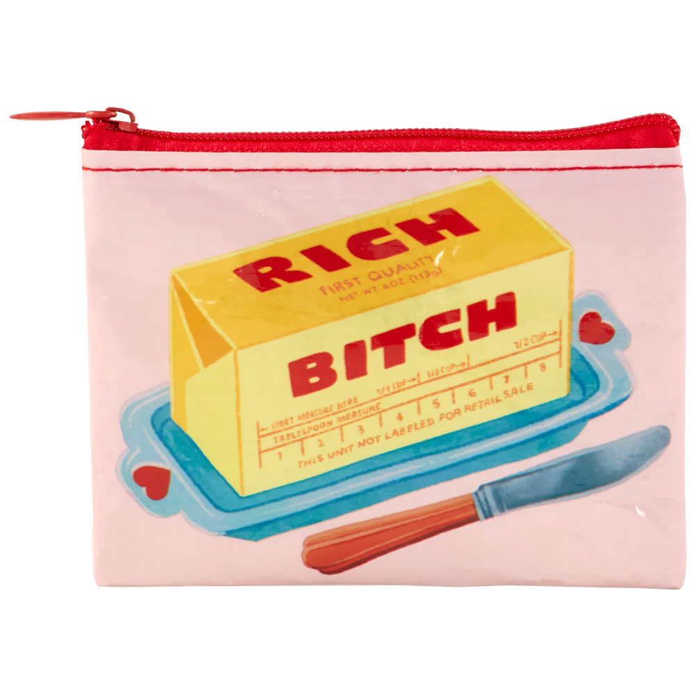 Blue Q Coin Purse Rich Bitch