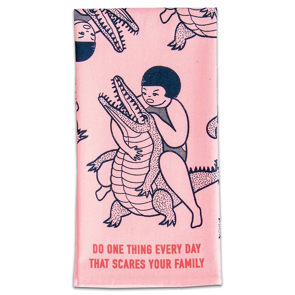Blue Q Printed Towel Scares Your Family