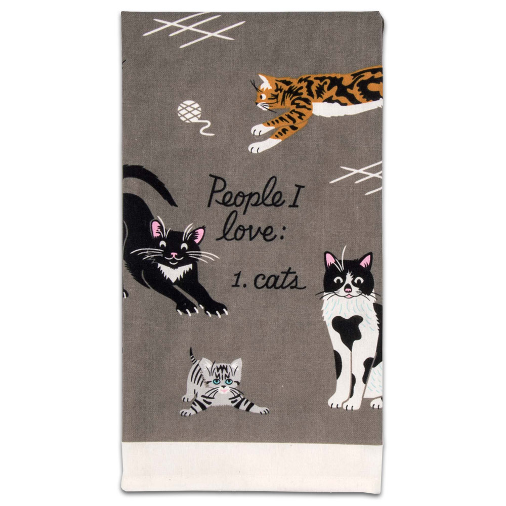 Blue Q Printed Towel People I love: Cats