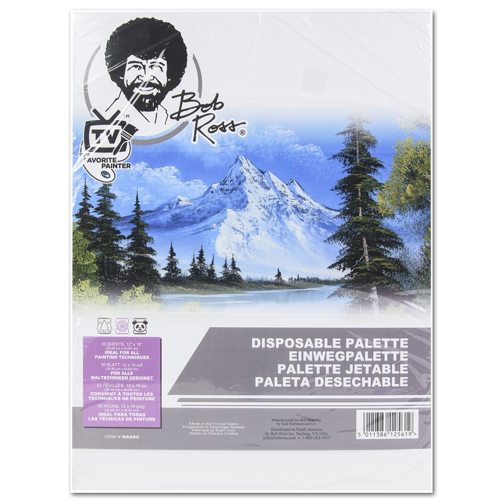 Bob Ross Disposable Paper Palette 50 Sheets 12"x16"