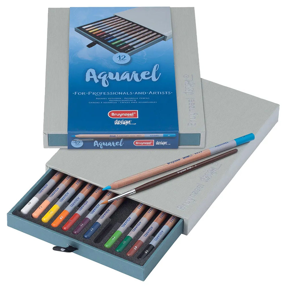 Bruynzeel Watercolor Pencils 12 Colors Box Set