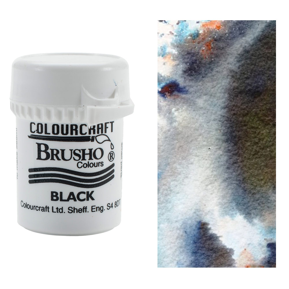 Colourcraft Brusho Crystal Colour 15g Black