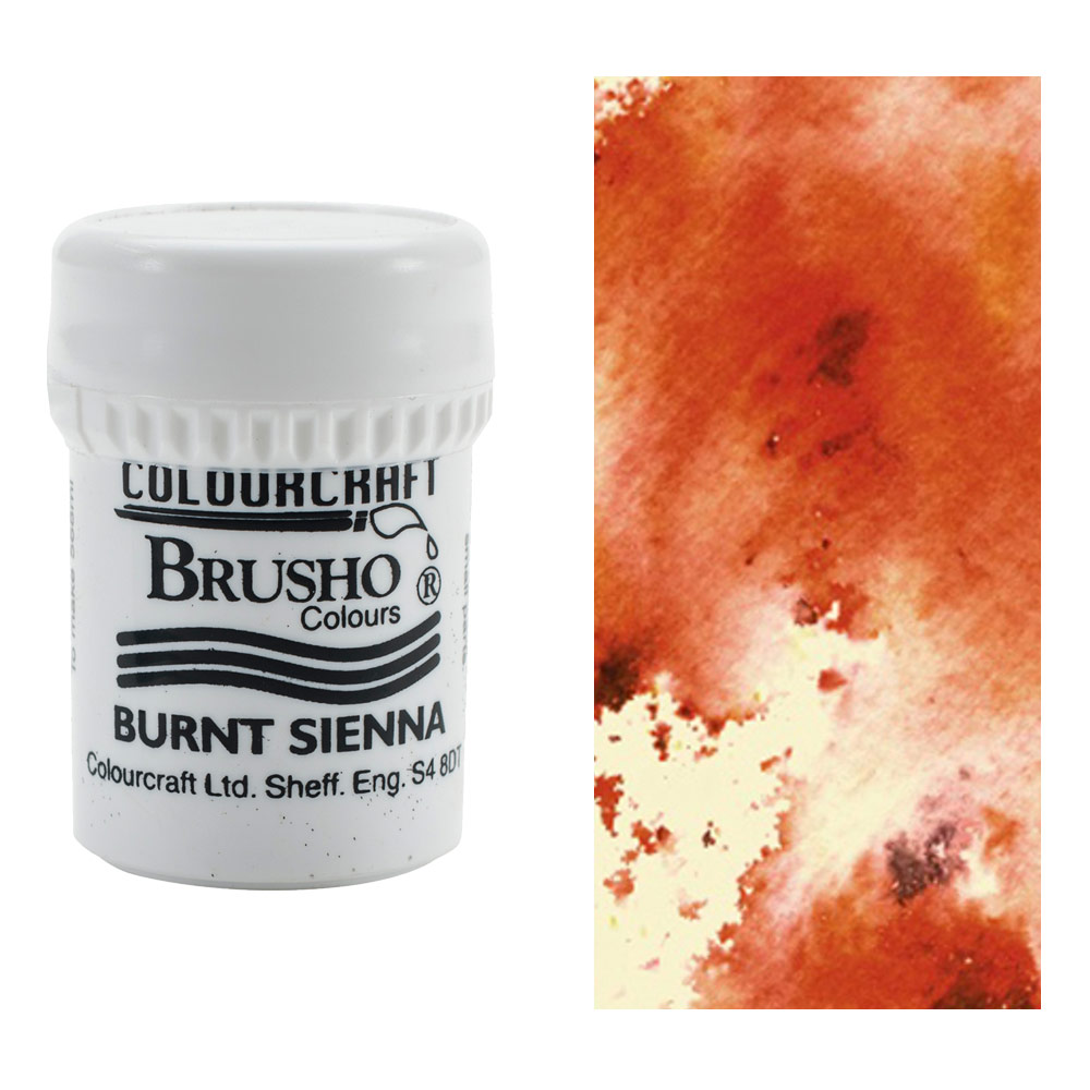Colourcraft Brusho Crystal Colour 15g Burnt Sienna