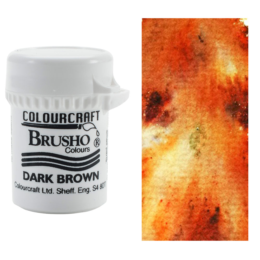 Colourcraft Brusho Crystal Colour 15g Dark Brown
