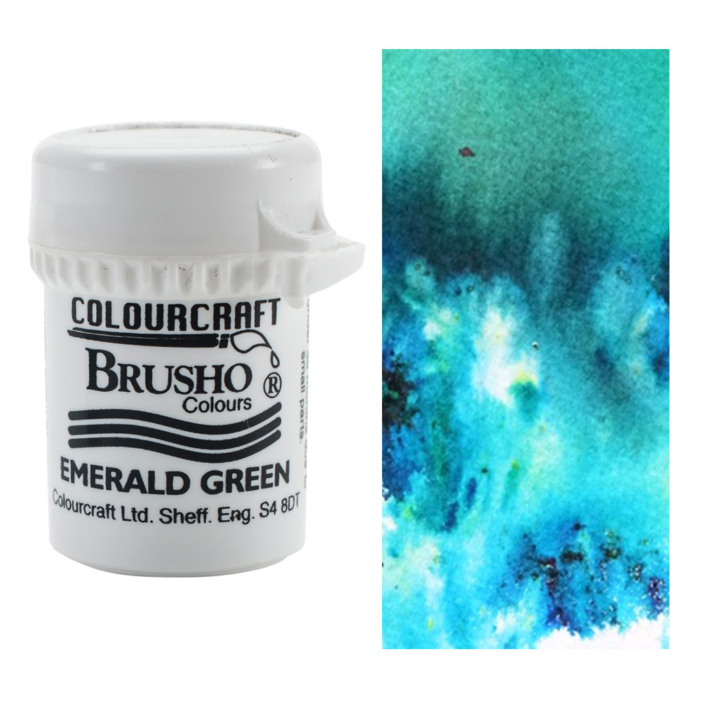 Colourcraft Brusho Crystal Colour 15g Emerald Green